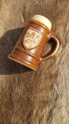 CERAMIC BEER MUG WITH CZECH LION, 0.4 L - HISTORICAL CERAMICS