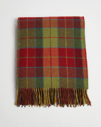 WICKLOW TARTAN, LAMBS WOOL BLANKET - WOOLEN BLANKETS AND SCARVES, IRELAND