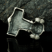 THOR'S HAMMER, ERIKSTORP, EAST GOTLAND, SILVER REPLICA - FILIGREE AND GRANULATED REPLICA JEWELS