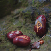 RED JASPER RUNE SET, OLD FUTHARK - DECORATIVE MINERALS AND ROCKS