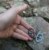 HISTORICAL BUCKLE IX, COLOUR SILVER 12MM - BOUCLES DE CEINTURE ET RIVETS DÉCORATIFS