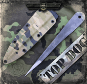 TACTICAL KYDEX SHEATH FOR TOP DOG THROWING KNIFE MULTICAM - SHARP BLADES - COUTEAUX DE LANCER