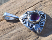 BOUDICCA, STERLING SILVER PENDANT WITH AMETHYST - MYSTICA SILVER COLLECTION - PENDANTS