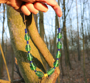 GLASS NECKLACE, DOLNI VESTONICE, EARLY MIDDLE AGES - HISTORICAL GLASS BEADS, REPLICA