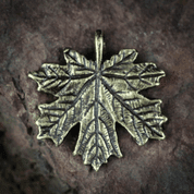 MAPLE LEAF, ZINC PENDANT, ANTIQUE BRASS - ALL PENDANTS, OUR PRODUCTION