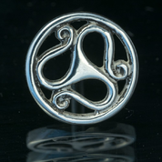 CELTIC TRISKELION, SILVER BELT RIVET, CONCHO - PENDANTS