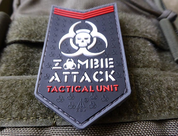 ZOMBIE ATTACK, 3D BLACKMEDIC RUBBER VELCRO PATCH - MILITARY PATCHES