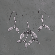 DRUID MISTLETOE - SET, SILVER - JEWELLERY SETS