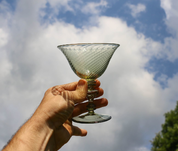 GLASS FOR CHAMPAGNE, GREEN GLASS - HISTORICAL GLASS