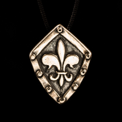 FLEUR DE LIS IN THE SHIELD, PENDANT, SILVER - PENDANTS