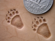 GRIZZLY BEAR TRACK, LEATHER STAMP - LEATHER STAMPS