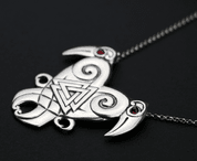 HEART OF THE NORTH, HUGIN AND MUNIN, SILVER VIKING NECKLACE - NECKLACES