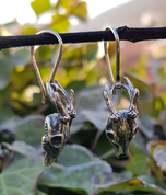 CERF - CRÂNE, BOUCLES D'OREILLES ARGENT - BOUCLES D'OREILLES - BIJOUX HISTORIQUE