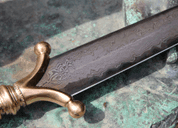 EARNAN, CELTIC ANTHROPOMORPHIC BRONZE DAGGER, DAMASCUS STEEL - COSTUME AND COLLECTORS’ DAGGERS