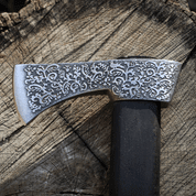 FLORA VALASKA TRADITIONAL FORGED CARPATHIAN AXE - ETCHED - HALLEBARDES, HACHES, MASSES