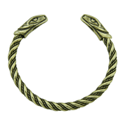 SCHLANGENKÖPFE, MESSING ARMBAND - WIKINGER, SLAWISCHE, KELTISCHE ARMBÄNDER - BRONZE