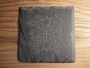 BLOSSOMS SLATE COASTER - GARDEN DECOR