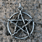 PENTAGRAM PENDANT IN ZINC, ANTIQUE SLVER - ALL PENDANTS, OUR PRODUCTION