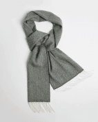 FOXFORD MALLARD HERRINGBONE LAMBSWOOL SCARF - COUVERTURES ET CHÂLES EN LAINE D'IRLANDE