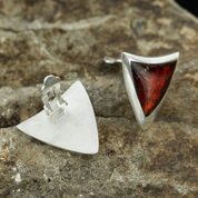 ODRA, BOUCLES D'OREILLES EN AMBRE, ARGENT - AMBRE ET ARGENT