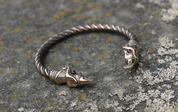 HUGINN AND MUNINN, VIKING BRACELET, BRONZE - VIKING, SLAVIC, CELTIC BRACELETS - BRONZE AND BRASS