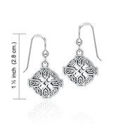 CELTIC CROSS, KNOTTED SILVER EARRINGS - EARRINGS