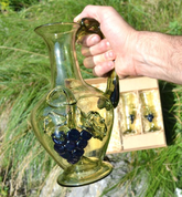 WINE SET, FORREST GLASS - REPLIKEN HISTORISCHER GLAS