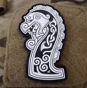 NORTHMAN DRAGON SHIP HEAD PATCH - MILITARY PATCHES