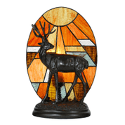 DEER IN THE EVENING SUN TABLE LAMP ART DECO, HOLLAND - TABLE LAMPS