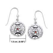 FIRE MOON PENTACLE, SILVER EARRINGS, AG 925 - BOUCLES D'OREILLES - BIJOUX HISTORIQUE