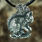 EICHHÖRNCHEN, SILBER ANHÄNGER - ANHÄNGER - SCHMUCK, SILBER