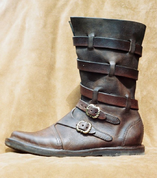 DUKE, LEATHER HALF BOOTS - GOTHIC BOOTS