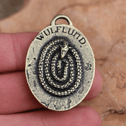 WULFLUND - PENDANT, ZINC ANT. BRASS - SLAVIC AMULETS