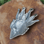 FIREBIRD WITH MOLDAVITE, SILVER PENDANT AG 925 12G - PENDANTS