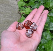 MEROVINGIAN GLASS BEAD, REPLICA - HISTORICAL GLASS BEADS, REPLICA