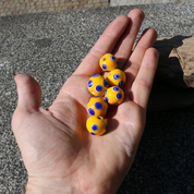 CELTIC GLASS BEAD, YELLOW, REPLICA - PERLES DE VERRE HISTORIQUES