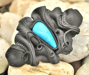 TURQUOISE HAIR CLASP - SCHMUCK MIT STEINEN