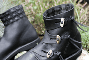 EINAR EARLY MEDIEVAL SHOES BLACK - VIKING, SLAVIC BOOTS