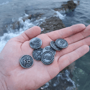 SPINTRIAE, ROMAN TOKENS AND A WOODEN BOX - 7 DAYS OF FUN - EROTIC TOKENS AND COINS