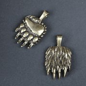 BEAR PAW PENDANT, ZINC, ANTIQUE BRASS - ALL PENDANTS, OUR PRODUCTION