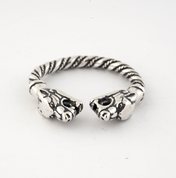 TWO WOLVES - SILVER RING - RINGS