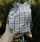 SAC POUR LES HERBES - BOUTONS EN ÉTAIN ET SACS EN TISSUS