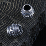 VIKING BEARD BEAD FROM STERLING SILVER - FILIGREE AND GRANULATED REPLICA JEWELS