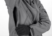 HARPAGUS SOFTSHELL HOODY JACKET - SOLID ROCK - SOFTSHELL AND OTHER JACKETS