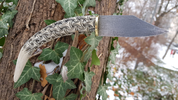 HAUKUR, FORGED KNIFE - SEAX, DAMASCUS STEEL - DAMASCUS STEEL KNIVES