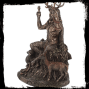 CERNUNNOS, GOD OF FOREST AND OTHERWORLD, STATUE - FIGURES, LAMPS, CUPS