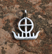 SUN BOAT, SILVER PENDANT - PENDENTIFS