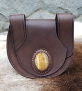 THIRD EYE, LEATHER BELT BAG, BROWN - BAGS, SPORRANS