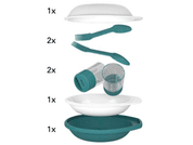 DINE DUO KIT TURQUOISE - BESTECK, EINANDER DOSEN