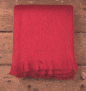 TOMATO MOHAIR THROW - WOOLEN BLANKETS AND SCARVES, IRELAND